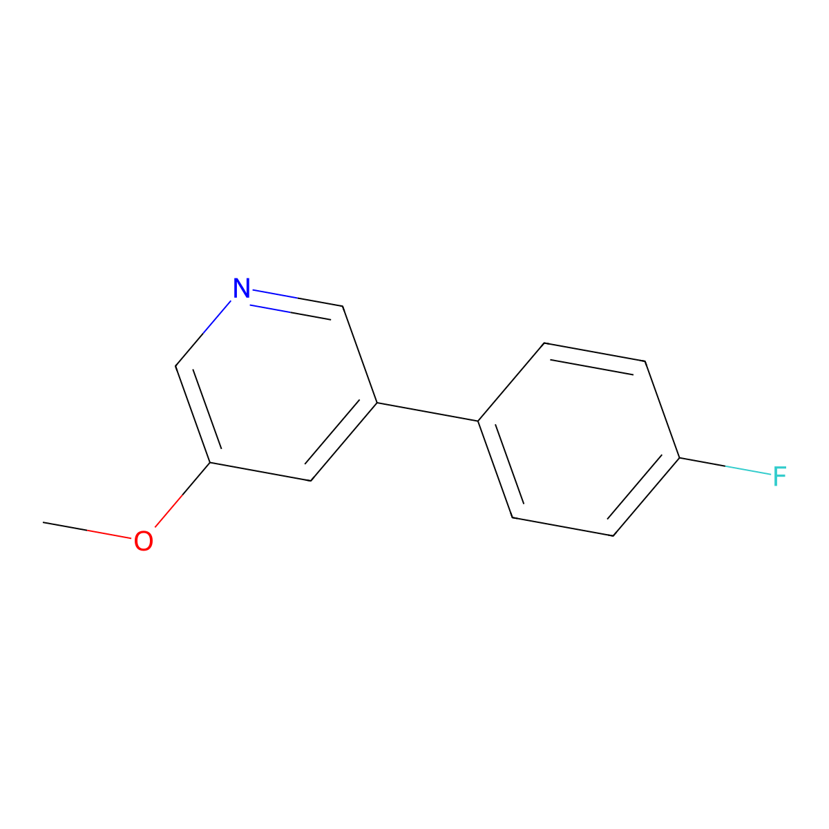 3-(4-Fluorophenyl)-5-methoxypyridine molecular structure, CAS 1214374-19-2