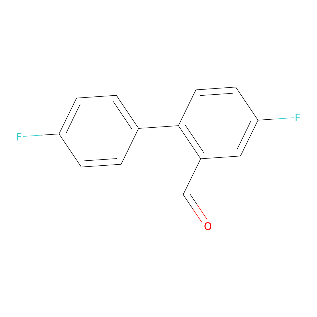 4,4'-Difluoro-[1,1'-biphenyl]-2-carbaldehyde molecular structure, CAS 1214374-20-5