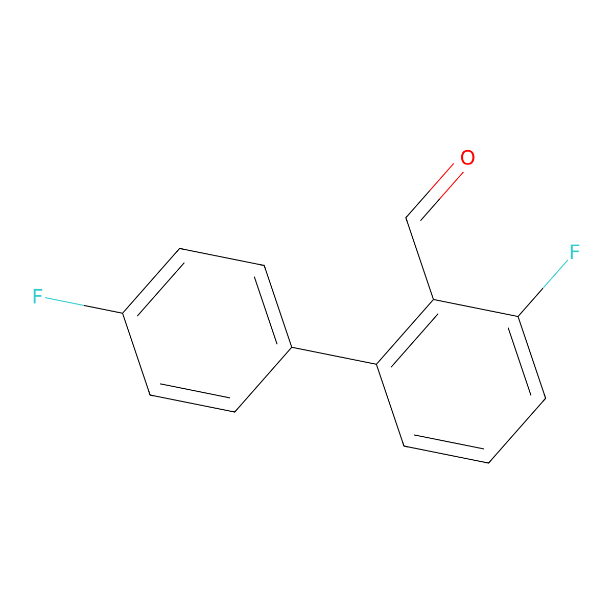 2-Fluoro-6-(4-fluorophenyl)benzaldehyde molecular structure, CAS 1214374-32-9