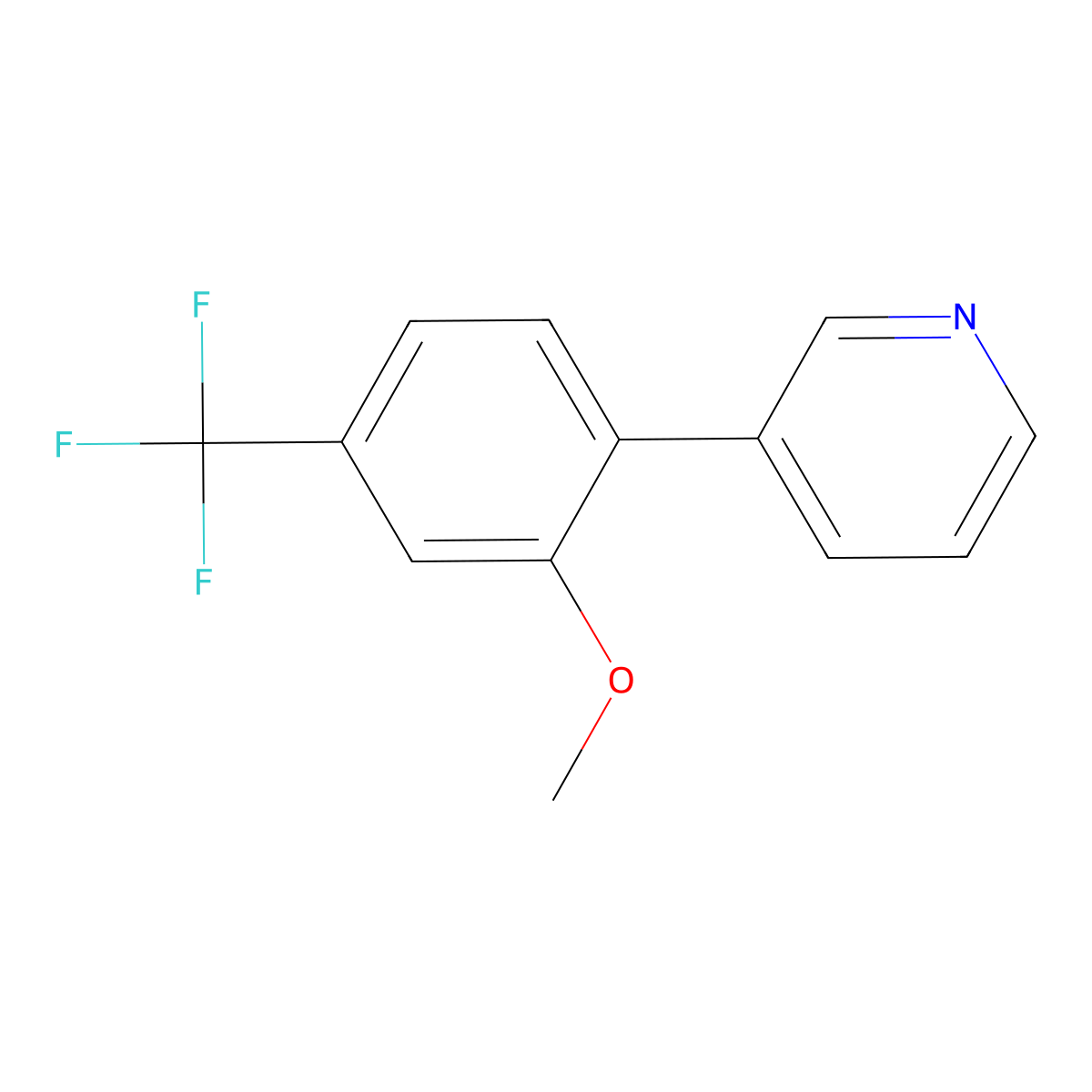 3-(2-Methoxy-4-(trifluoromethyl)phenyl)pyridine molecular structure, CAS 1214374-36-3