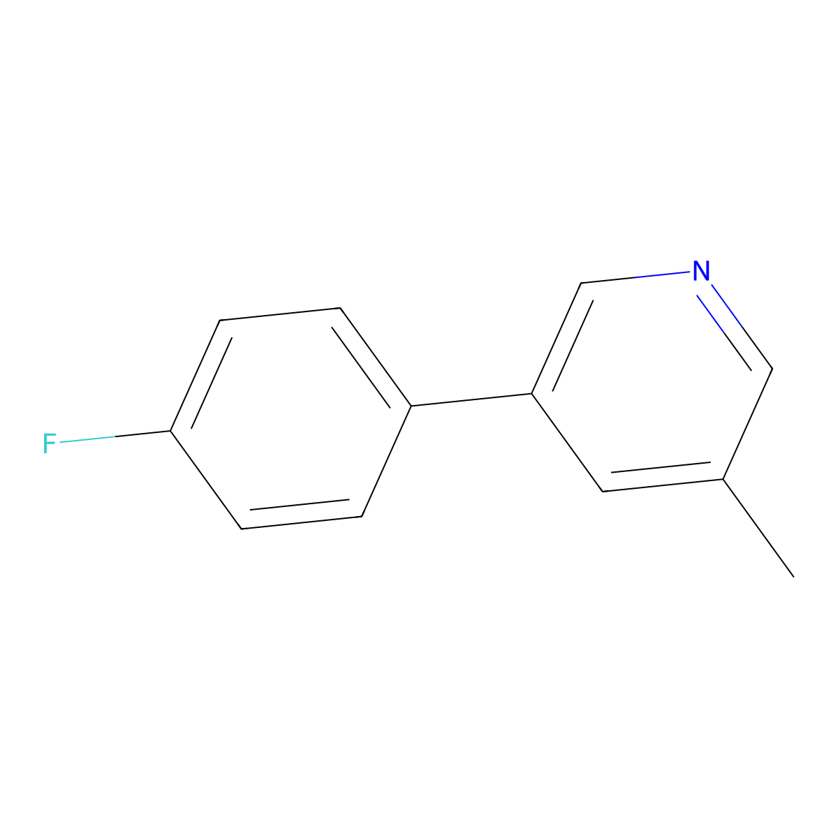 3-(4-Fluorophenyl)-5-methylpyridine molecular structure, CAS 1214374-41-0