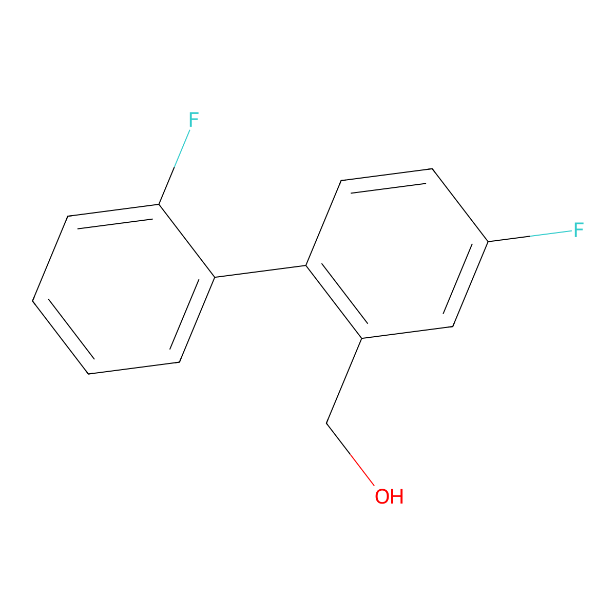 [5-Fluoro-2-(2-fluorophenyl)phenyl]methanol molecular structure, CAS 1214374-51-2