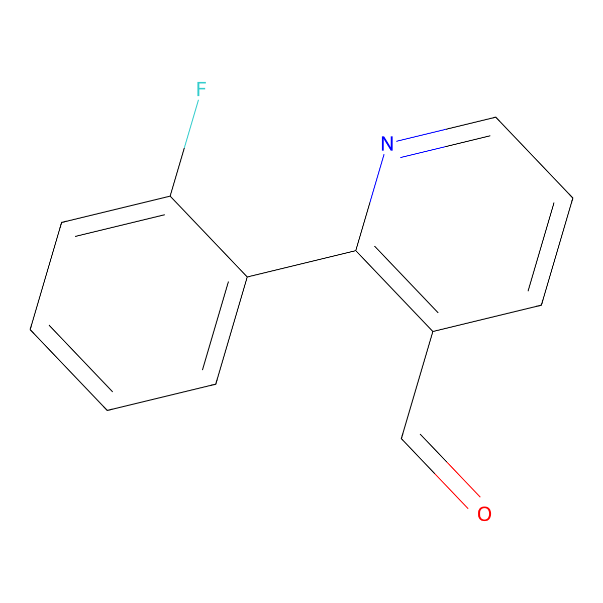 2-(2-Fluorophenyl)nicotinaldehyde molecular structure, CAS 1214374-56-7