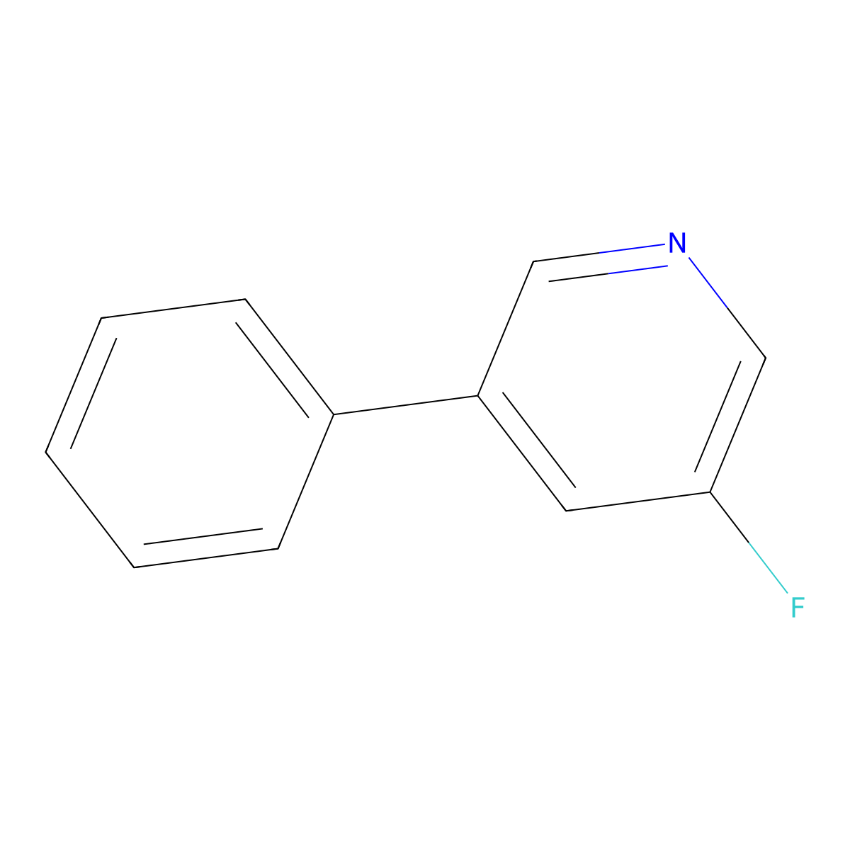 3-Fluoro-5-phenylpyridine molecular structure, CAS 1214374-67-0