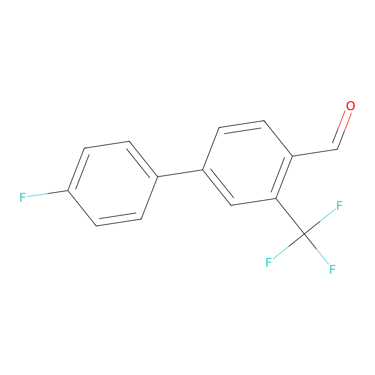 4-(4-Fluorophenyl)-2-(trifluoromethyl)benzaldehyde molecular structure, CAS 1214374-80-7