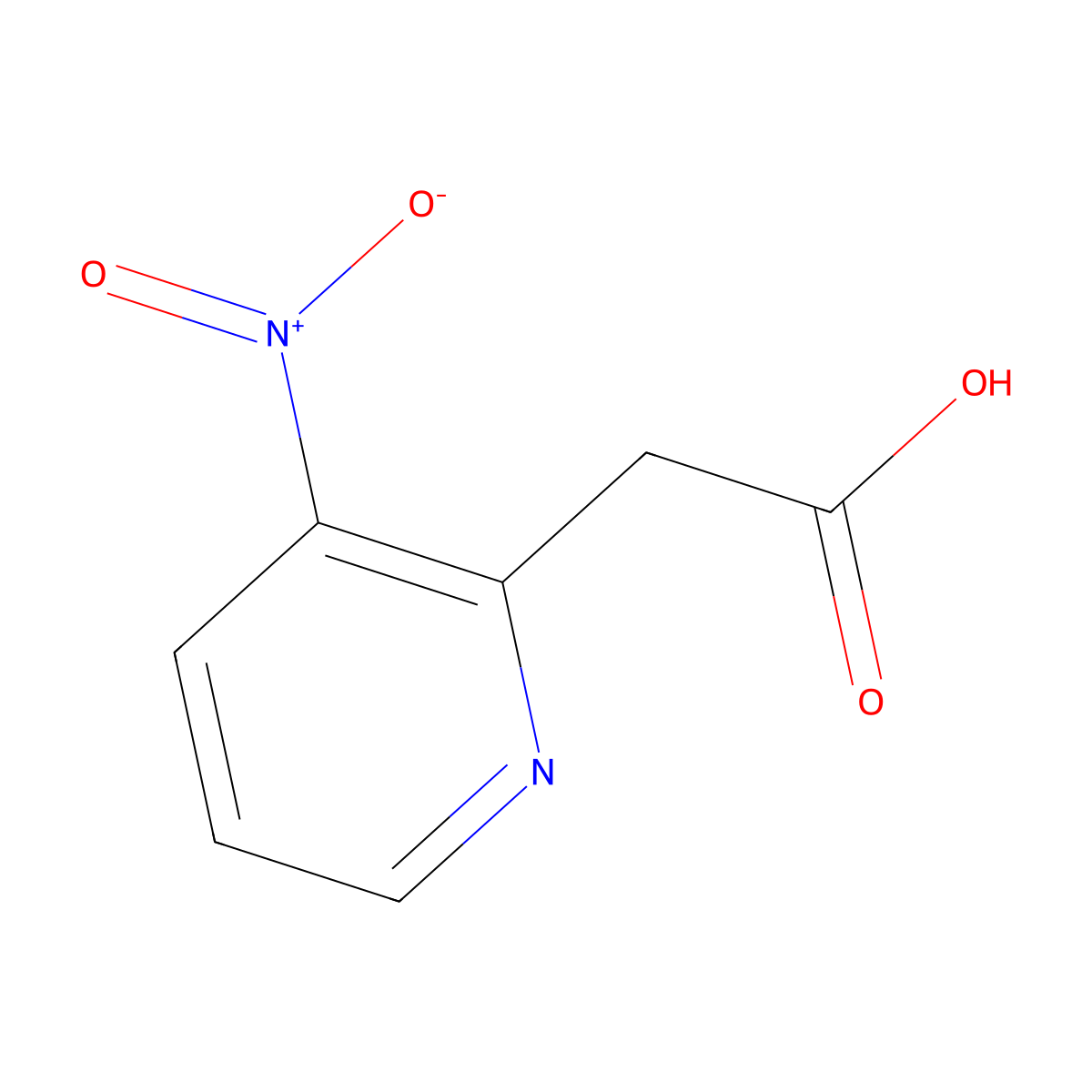 2-(3-Nitropyridin-2-yl)acetic acid molecular structure, CAS 1214374-87-4