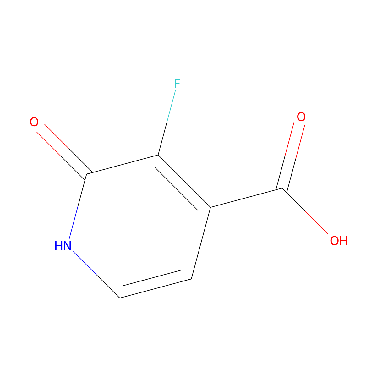 3-Fluoro-2-hydroxypyridine-4-carboxylic acid molecular structure, CAS 1214374-92-1