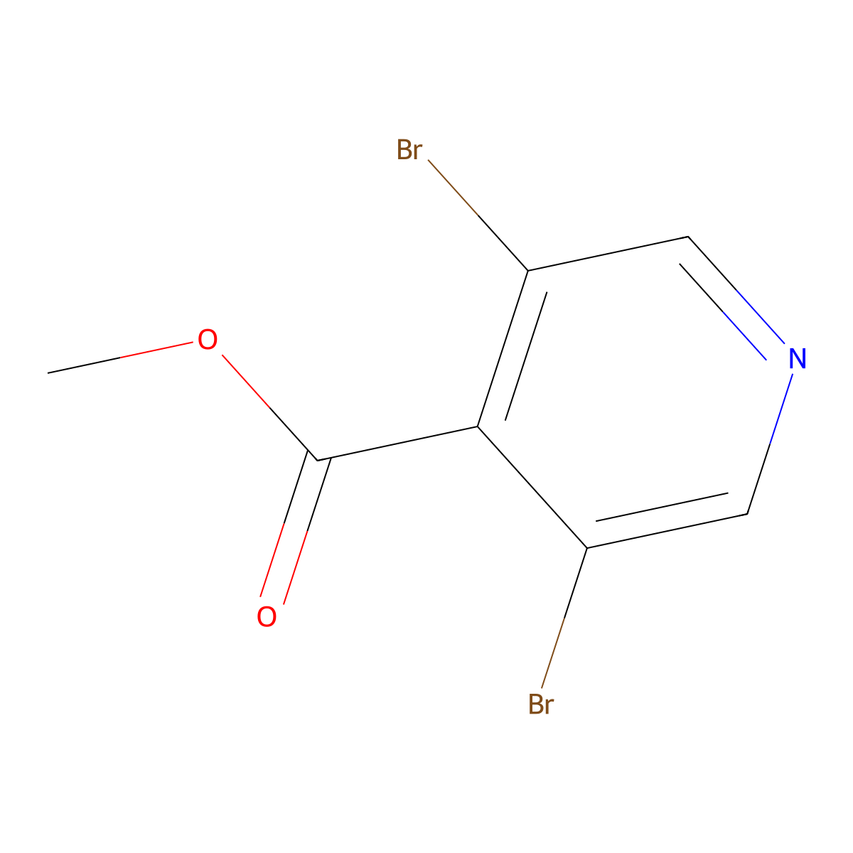 Methyl 3,5-dibromo-4-pyridinecarboxylate molecular structure, CAS 1214375-07-1