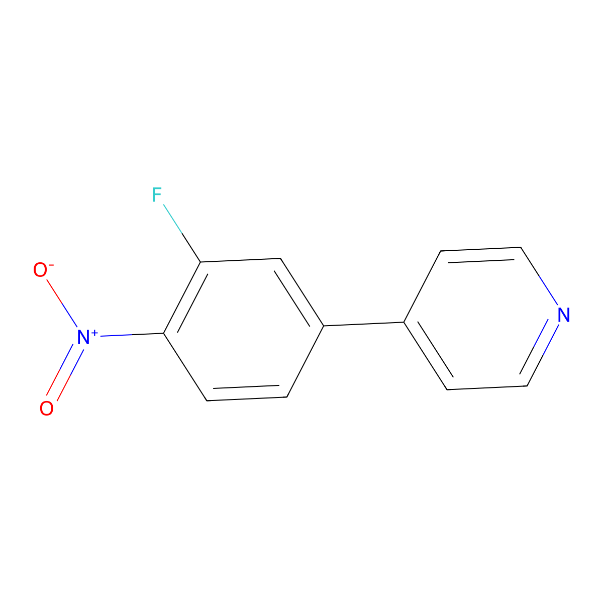 4-(3-Fluoro-4-nitrophenyl)pyridine molecular structure, CAS 1214375-09-3