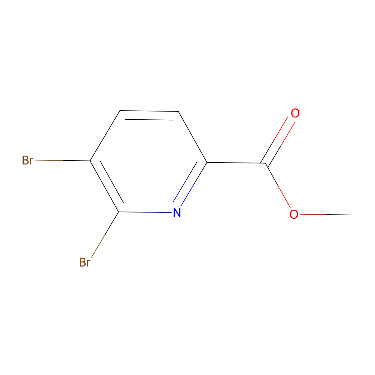 Methyl 5,6-dibromopicolinate molecular structure, CAS 1214375-13-9