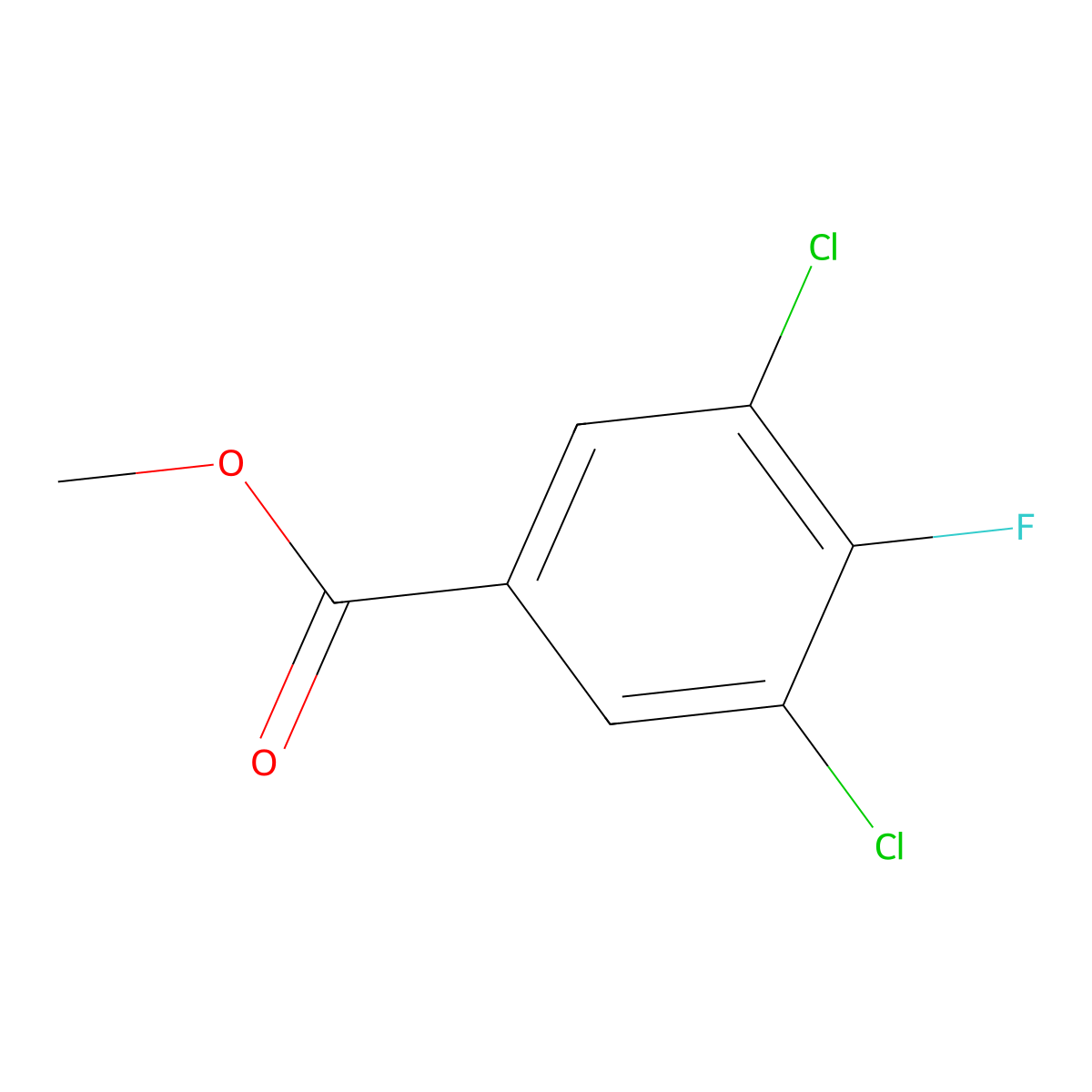 Methyl 3,5-dichloro-4-fluorobenzoate molecular structure, CAS 1214375-18-4