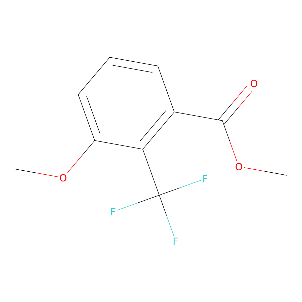 Methyl 3-methoxy-2-(trifluoromethyl)benzoate molecular structure, CAS 1214375-41-3