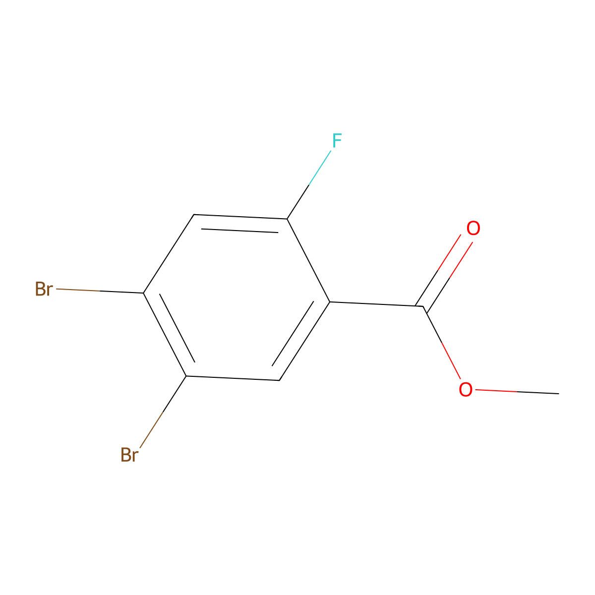 Methyl 4,5-dibromo-2-fluorobenzoate molecular structure, CAS 1214375-51-5