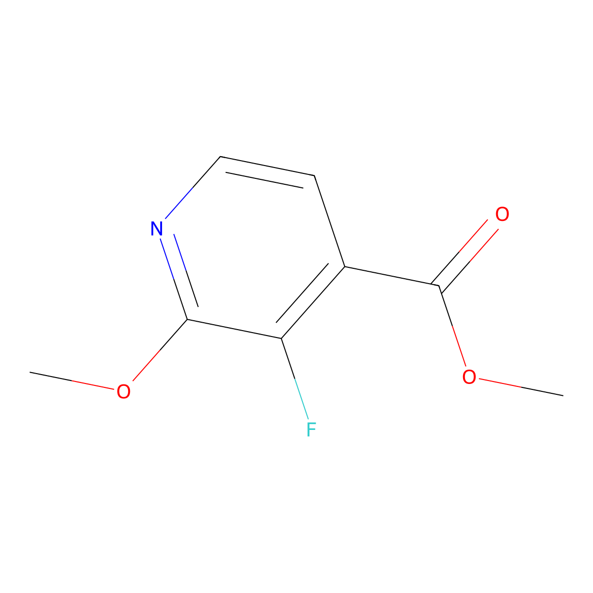 Methyl 3-fluoro-2-methoxyisonicotinate molecular structure, CAS 1214375-56-0