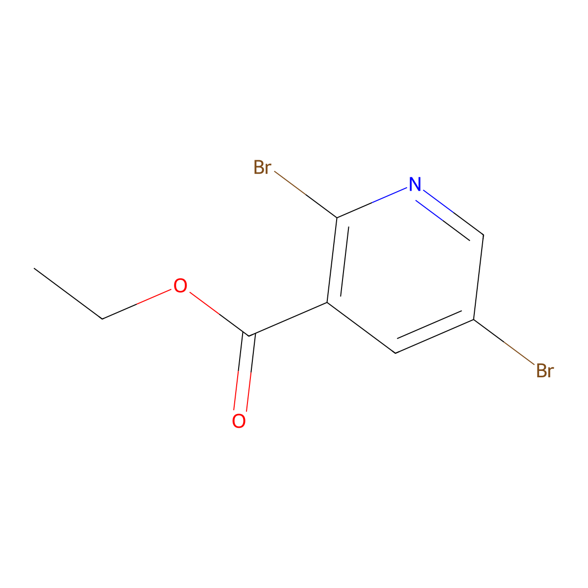 Ethyl 2,5-dibromonicotinate molecular structure, CAS 1214375-74-2