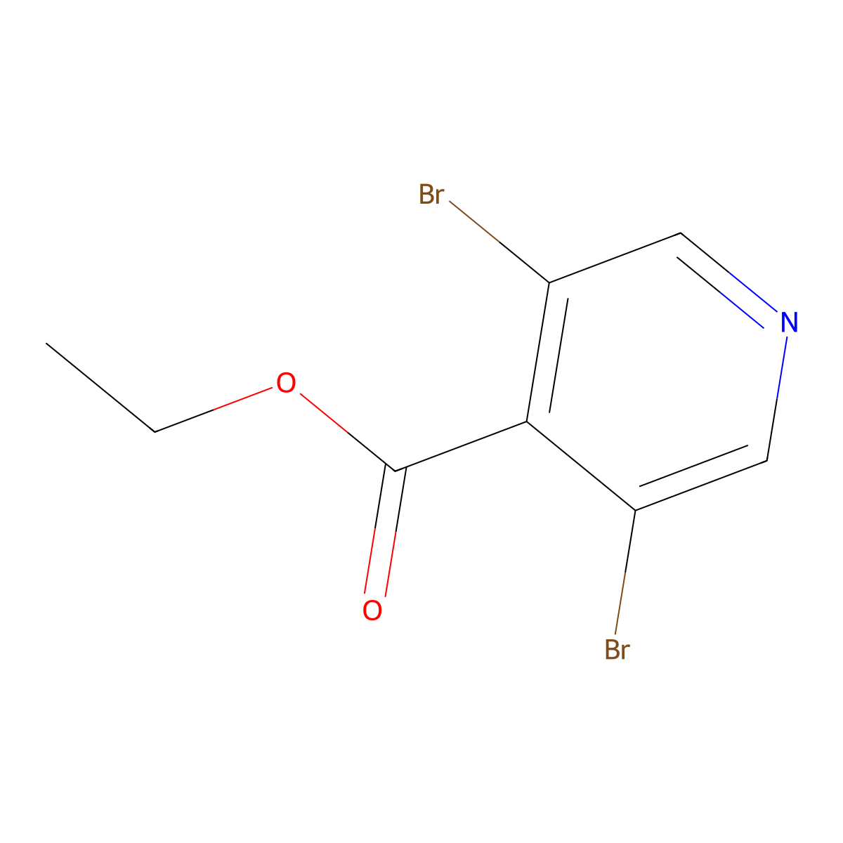 Ethyl 3,5-dibromoisonicotinate molecular structure, CAS 1214375-76-4