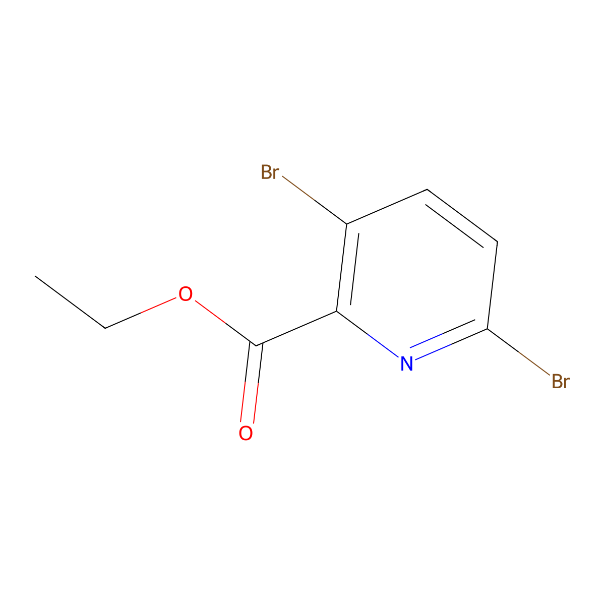 Ethyl 3,6-dibromopicolinate molecular structure, CAS 1214375-85-5