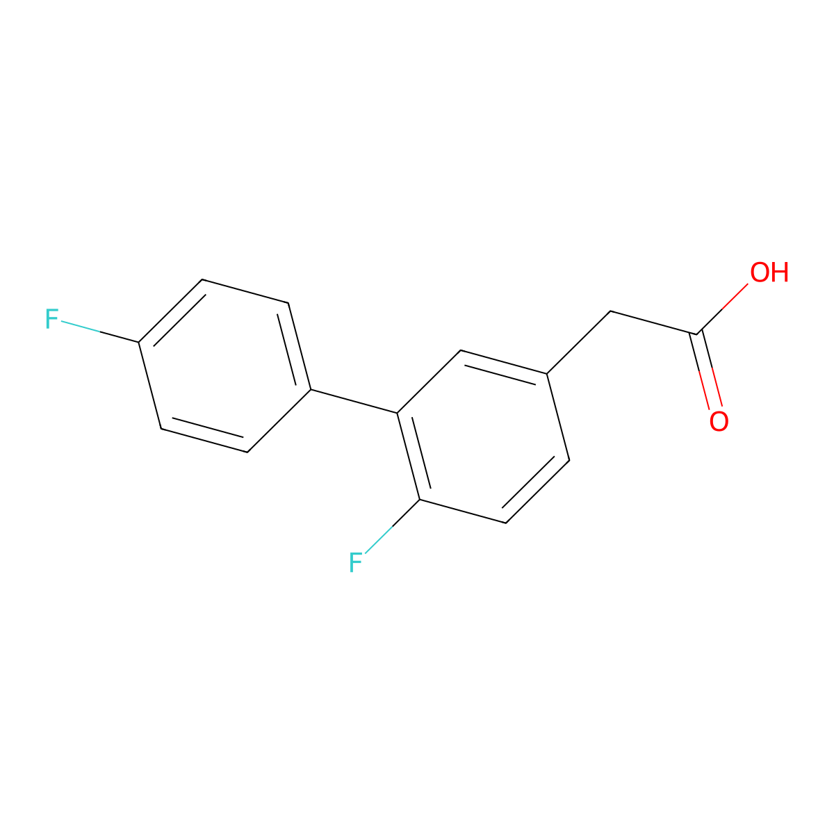 2-(4',6-Difluoro-[1,1'-biphenyl]-3-yl)acetic acid molecular structure, CAS 1214375-89-9