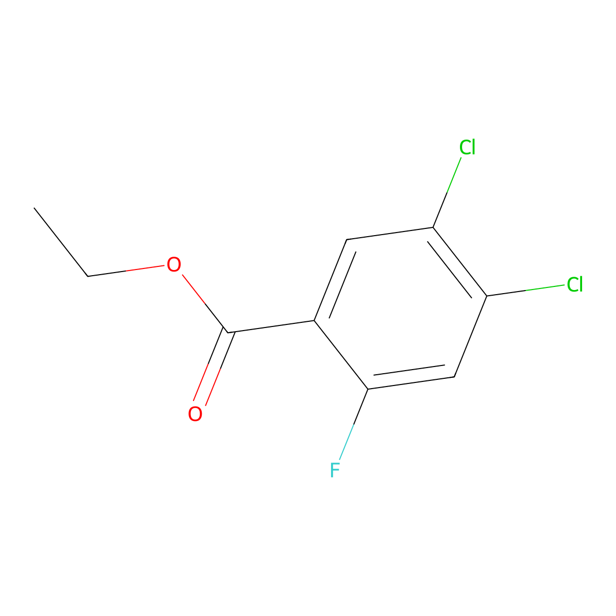 Ethyl 4,5-dichloro-2-fluorobenzoate molecular structure, CAS 1214375-94-6