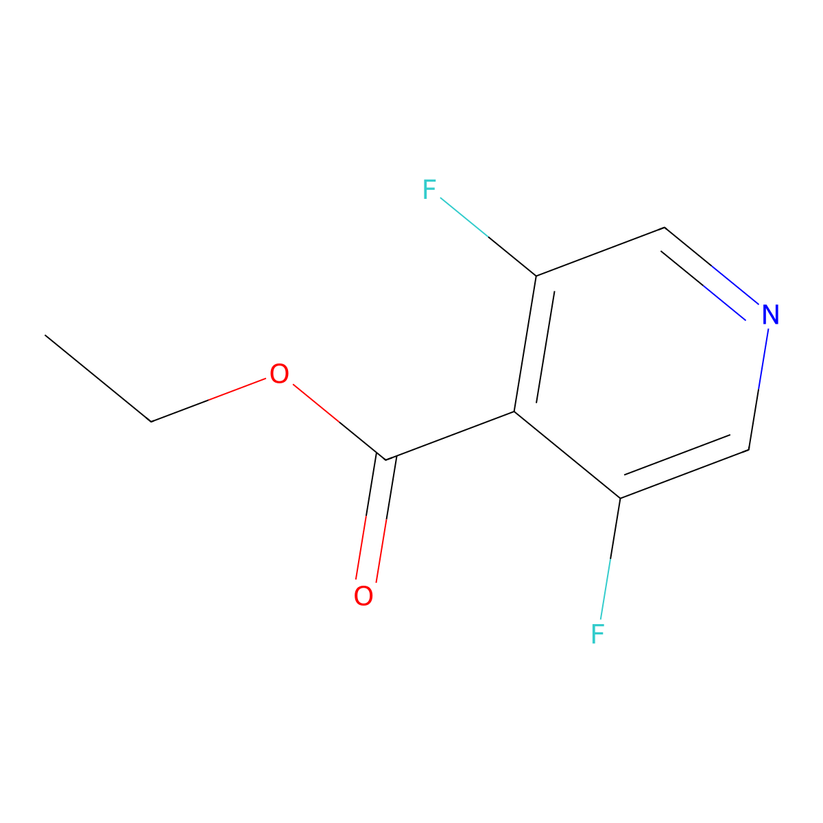 Ethyl 3,5-difluoroisonicotinate molecular structure, CAS 1214376-06-3
