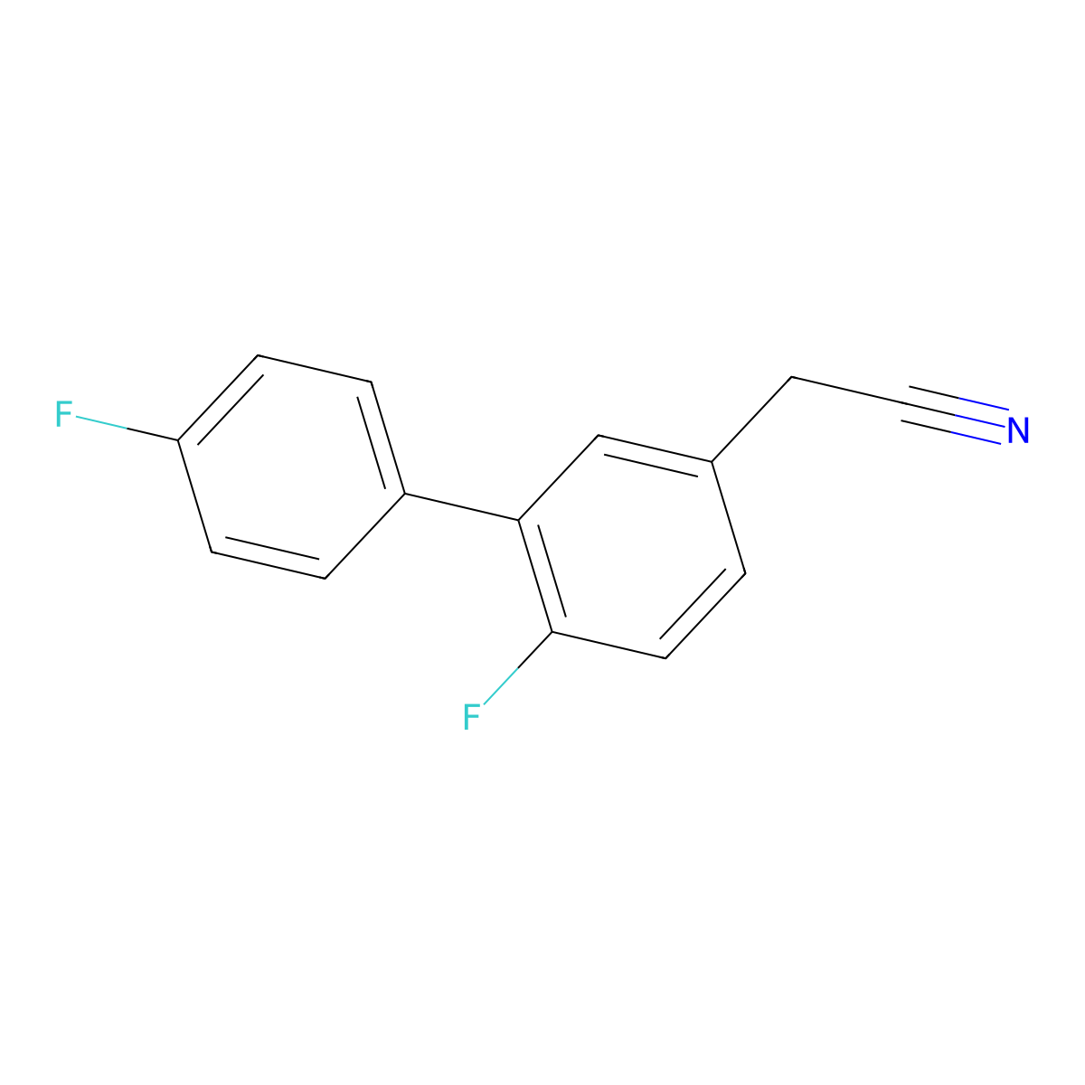 2-(4',6-Difluoro-[1,1'-biphenyl]-3-yl)acetonitrile molecular structure, CAS 1214376-11-0