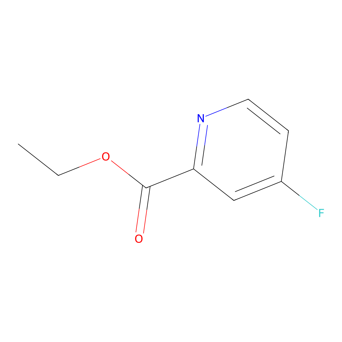 Ethyl 4-fluoropicolinate molecular structure, CAS 1214376-12-1