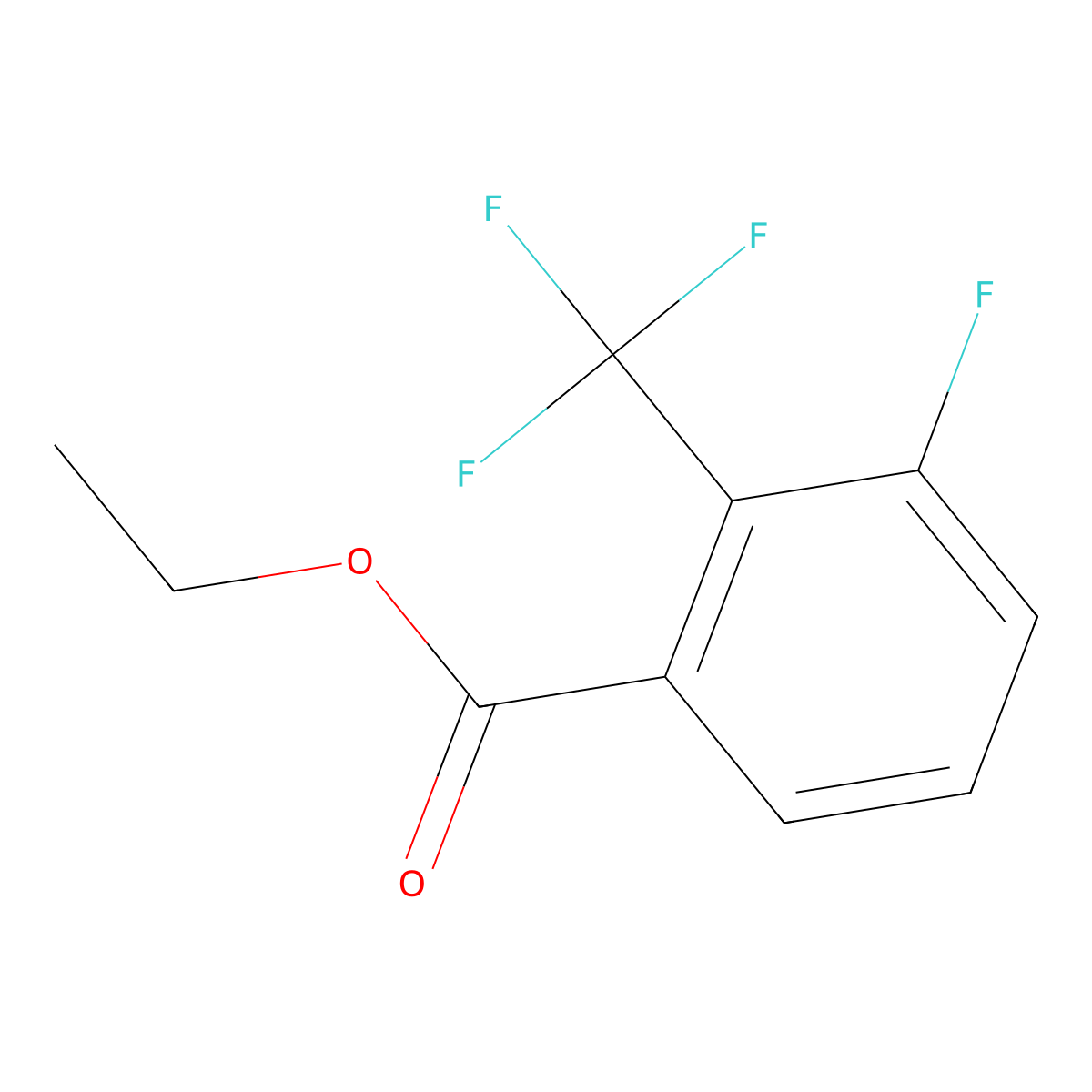 Ethyl 3-fluoro-2-(trifluoromethyl)benzoate molecular structure, CAS 1214376-17-6