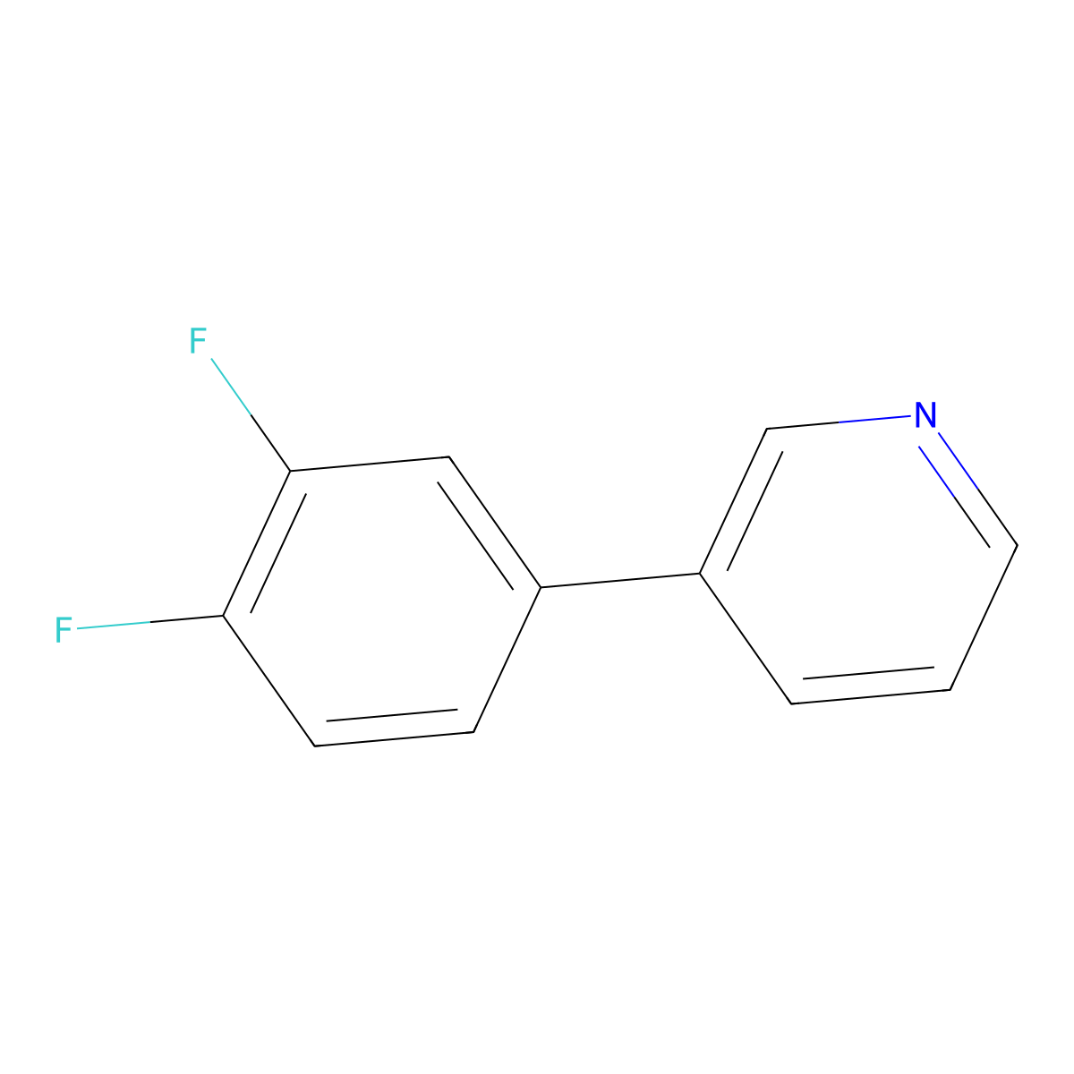 3-(3,4-Difluorophenyl)pyridine molecular structure, CAS 1214376-40-5