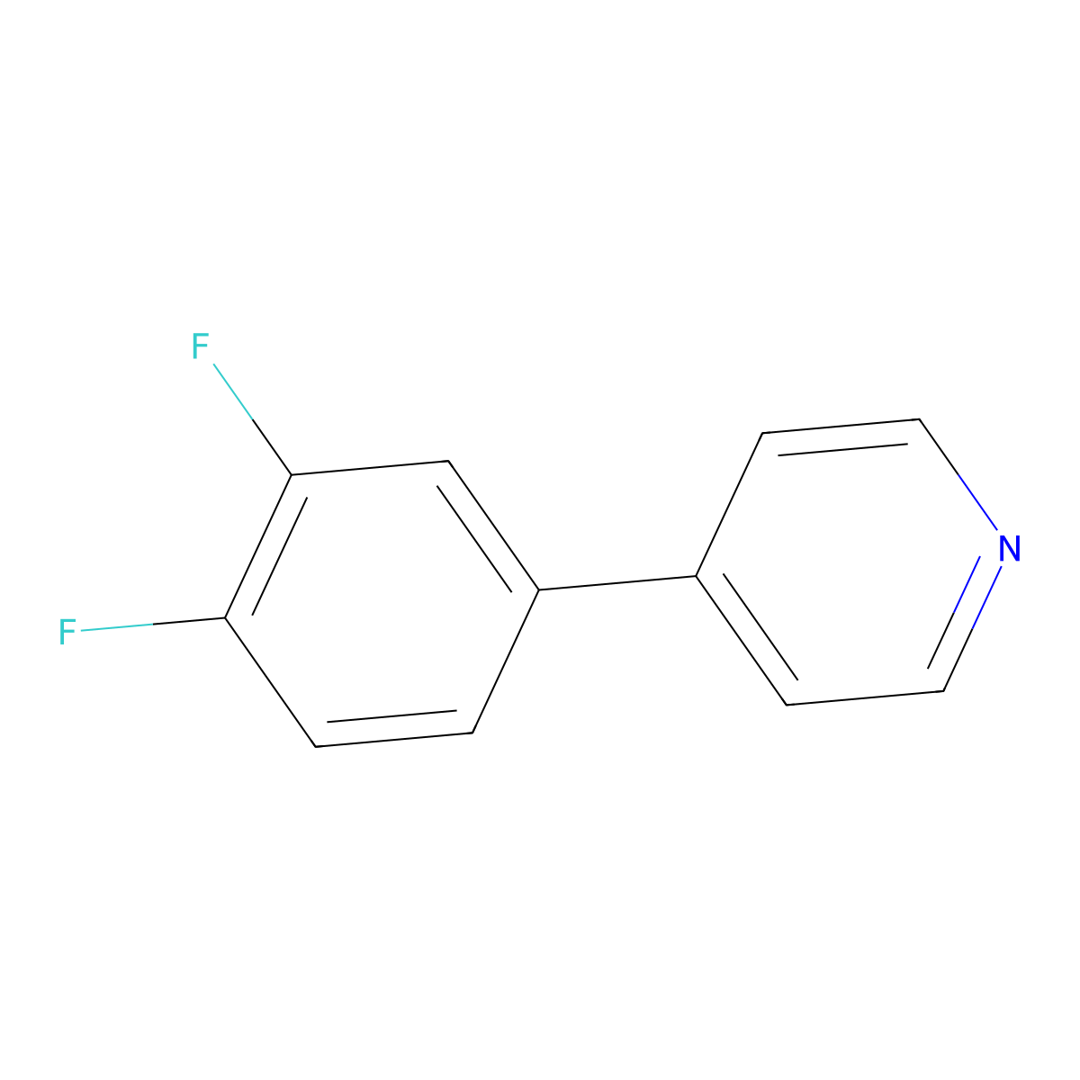 4-(3,4-Difluorophenyl)pyridine molecular structure, CAS 1214376-44-9