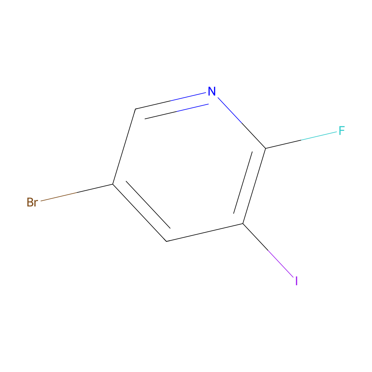 5-Bromo-2-fluoro-3-iodopyridine molecular structure, CAS 1214376-88-1