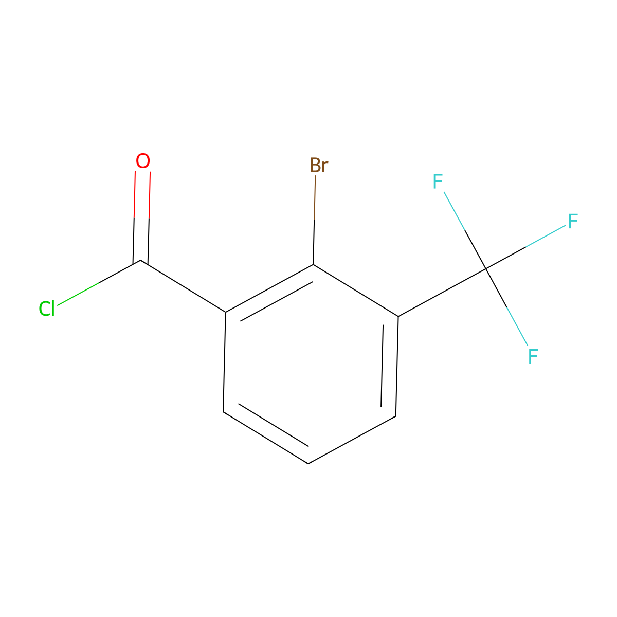 2-Bromo-3-(trifluoromethyl)benzoyl chloride molecular structure, CAS 1214376-97-2