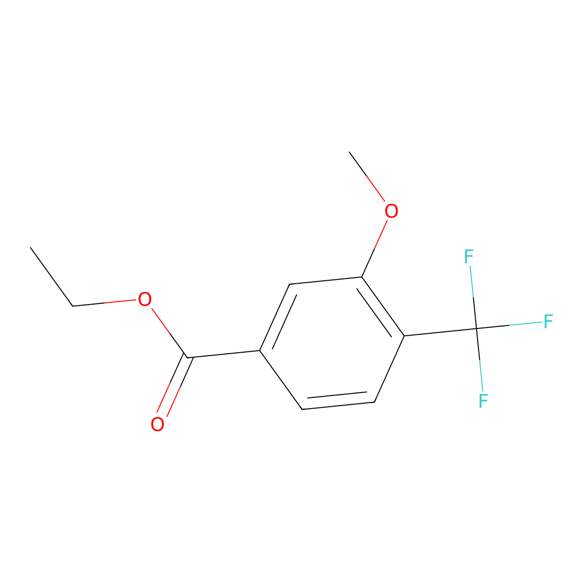 Ethyl 3-methoxy-4-(trifluoromethyl)benzoate molecular structure, CAS 1214377-04-4