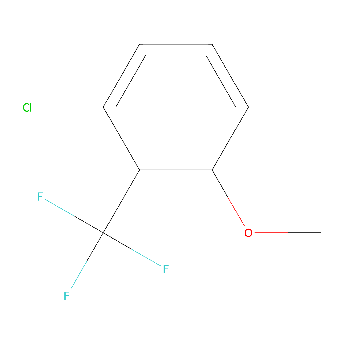 1-Chloro-3-methoxy-2-(trifluoromethyl)benzene molecular structure, CAS 1214377-05-5