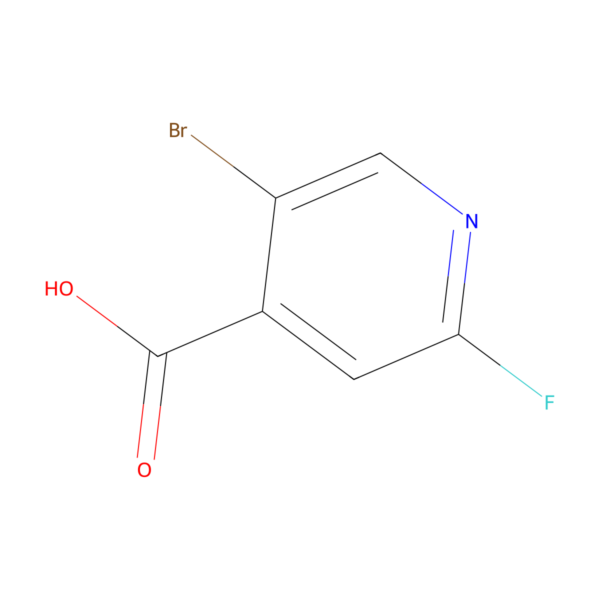 5-Bromo-2-fluoroisonicotinic acid molecular structure, CAS 1214377-40-8