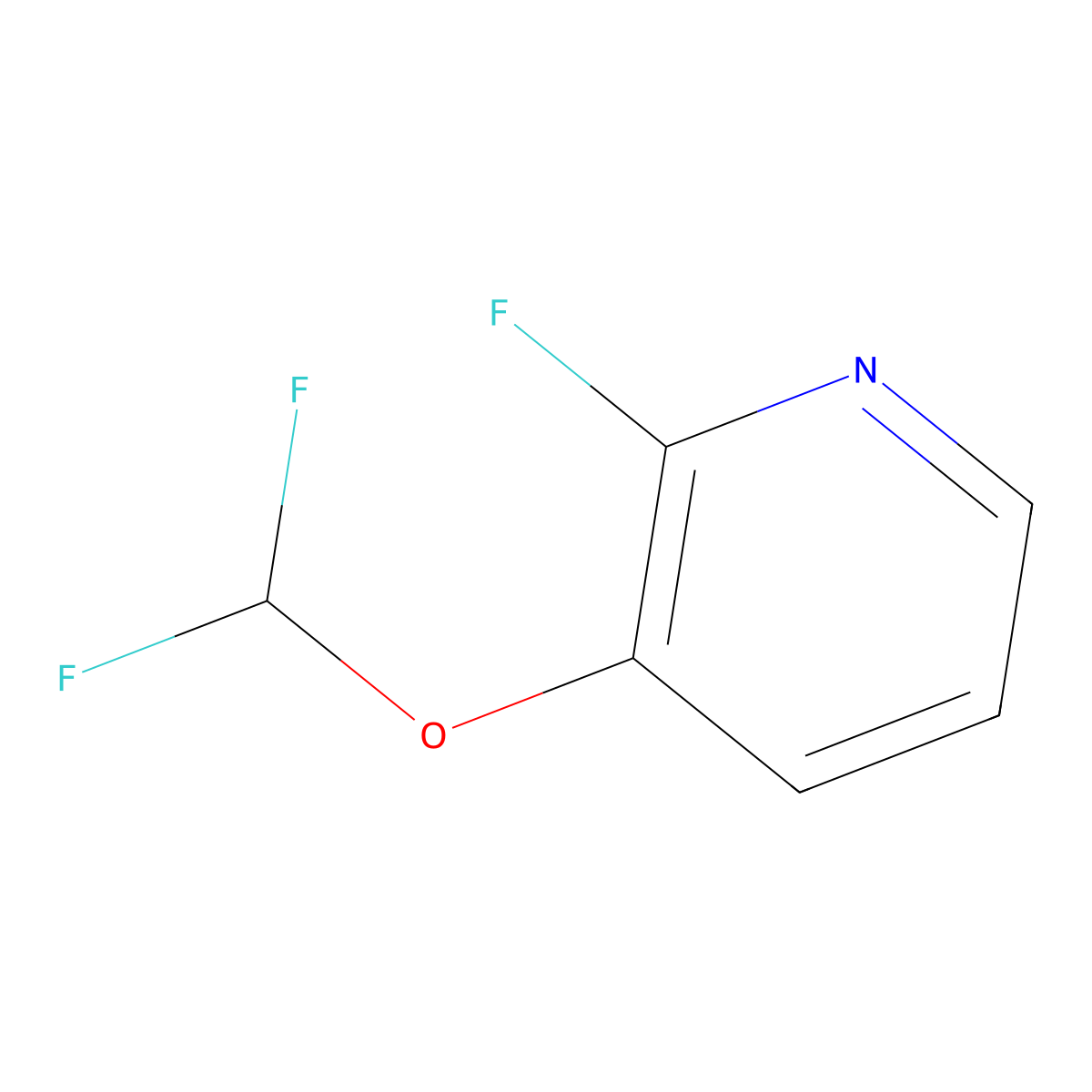3-(Difluoromethoxy)-2-fluoropyridine molecular structure, CAS 1214377-44-2