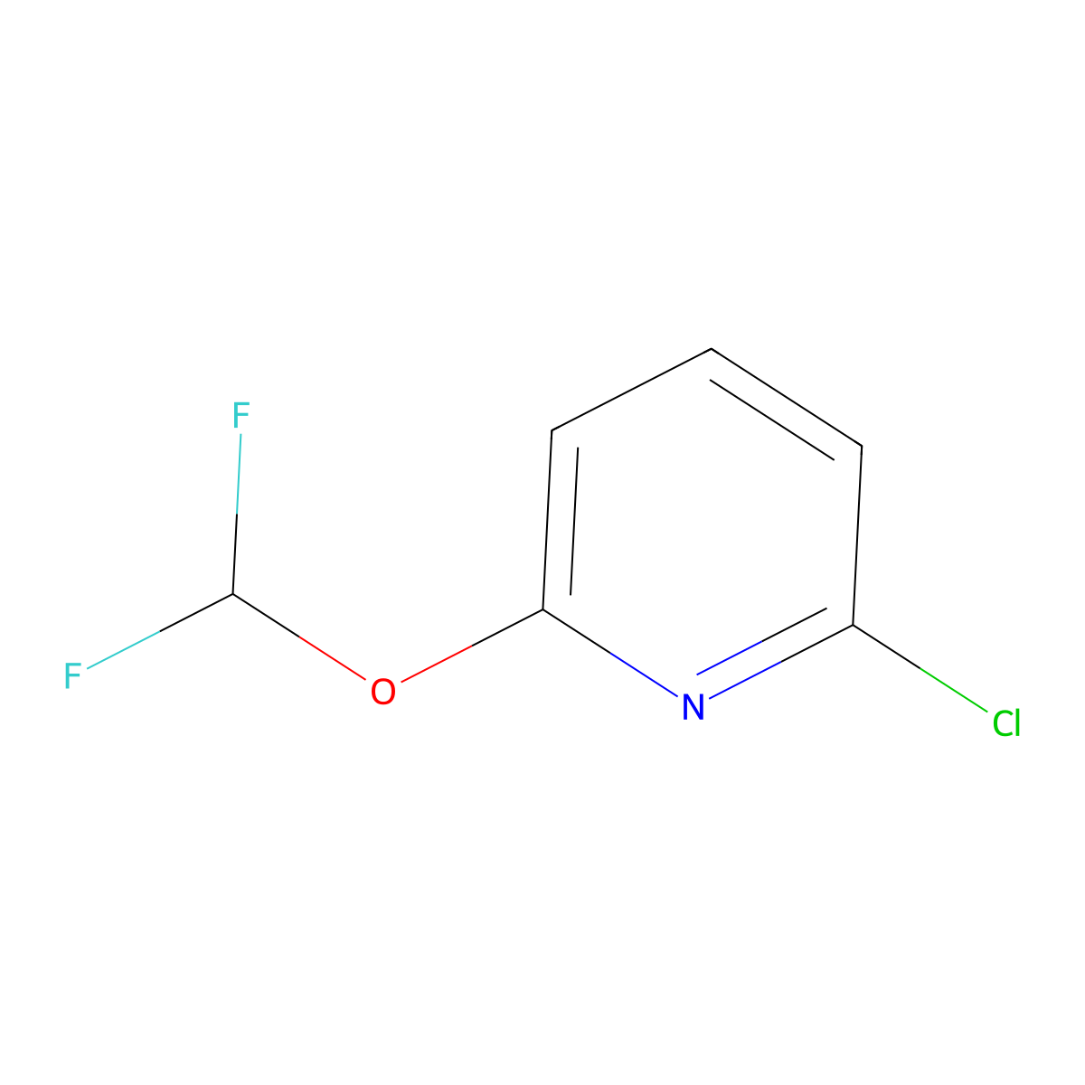 2-Chloro-6-(difluoromethoxy)pyridine molecular structure, CAS 1214377-45-3
