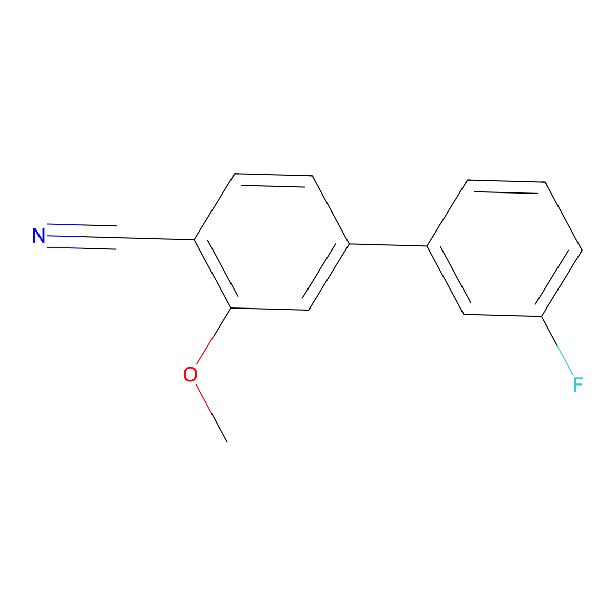 3'-Fluoro-3-methoxybiphenyl-4-carbonitrile molecular structure, CAS 1214377-53-3