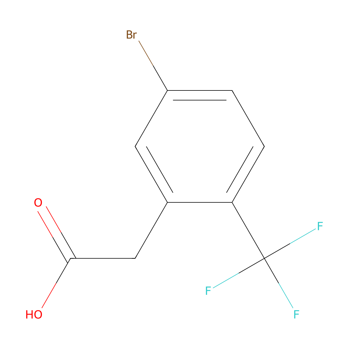 5-Bromo-2-(trifluoromethyl)phenylacetic acid molecular structure, CAS 1214377-70-4