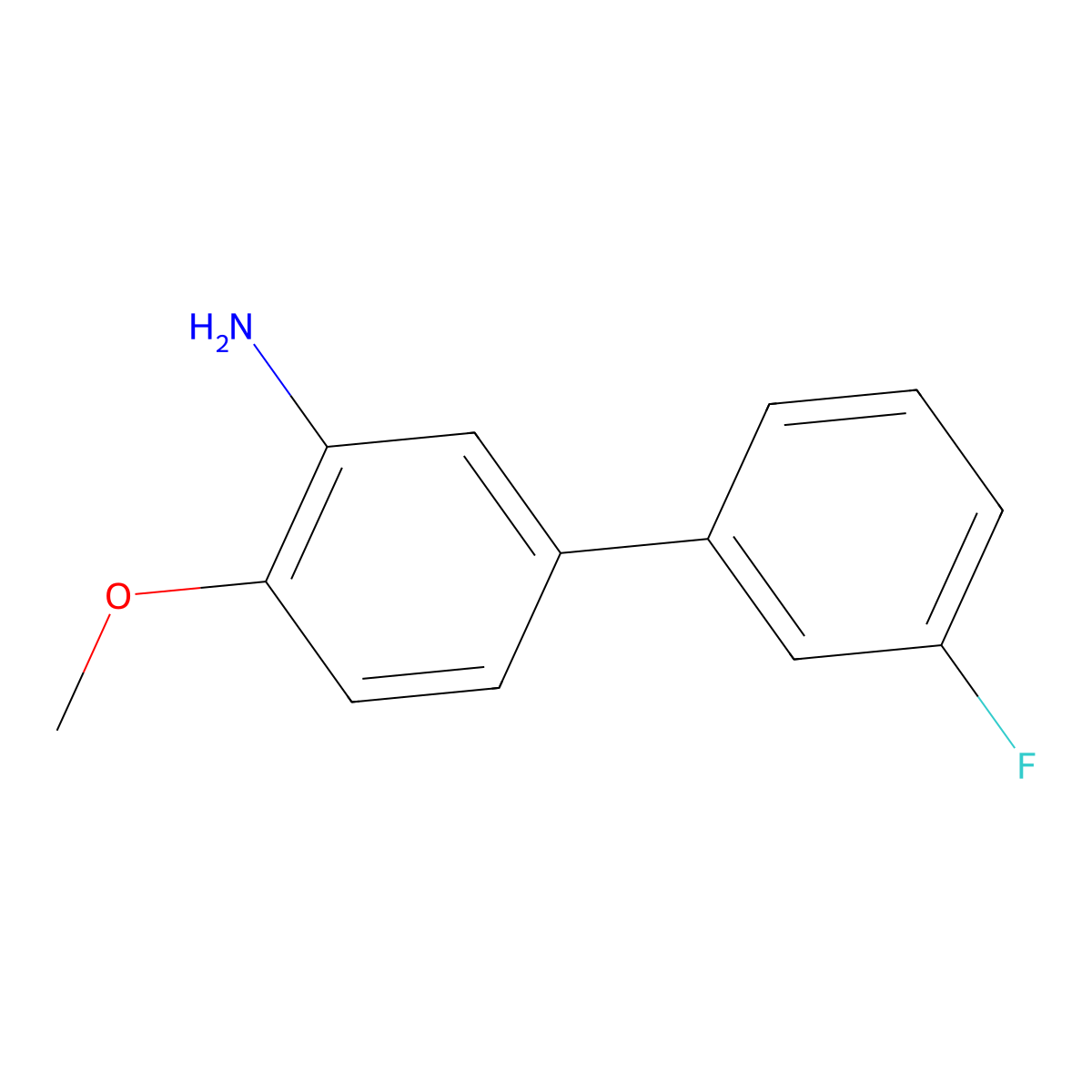 5-(3-Fluorophenyl)-2-methoxyaniline molecular structure, CAS 1214377-74-8