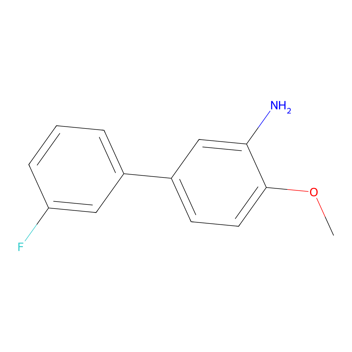 5-(3-Fluorophenyl)-2-methoxyaniline molecular structure, CAS 1214377-74-8