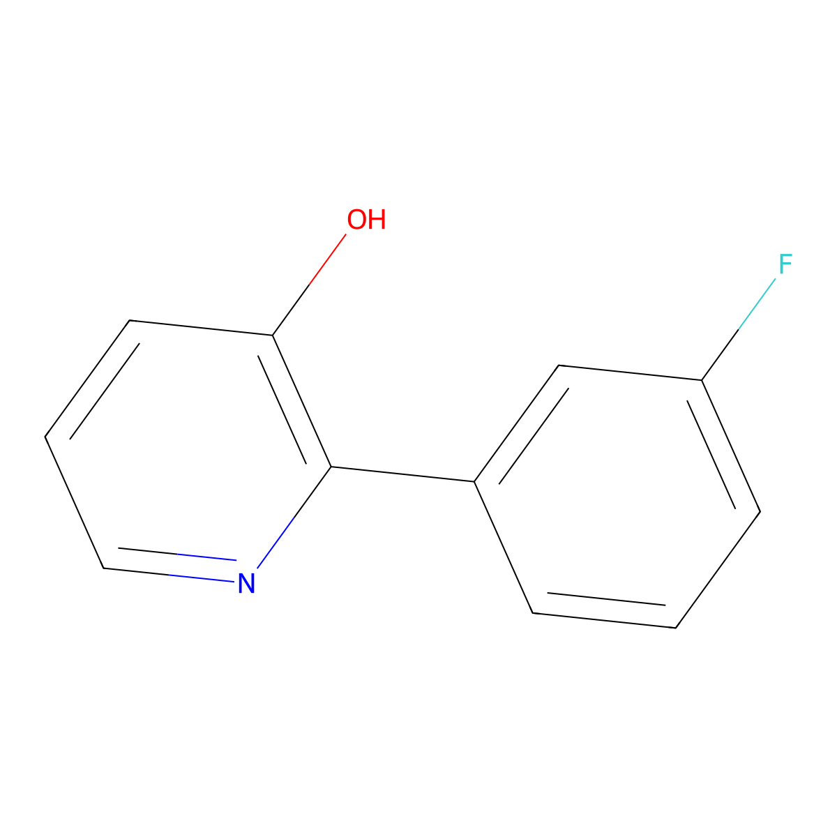 2-(3-Fluorophenyl)pyridin-3-ol molecular structure, CAS 1214377-76-0