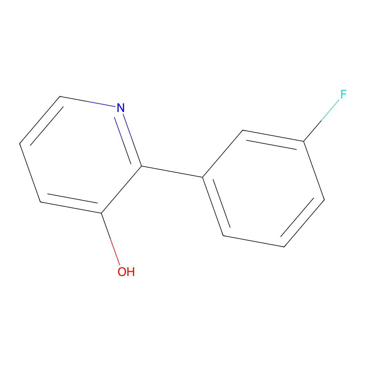 2-(3-Fluorophenyl)pyridin-3-ol molecular structure, CAS 1214377-76-0