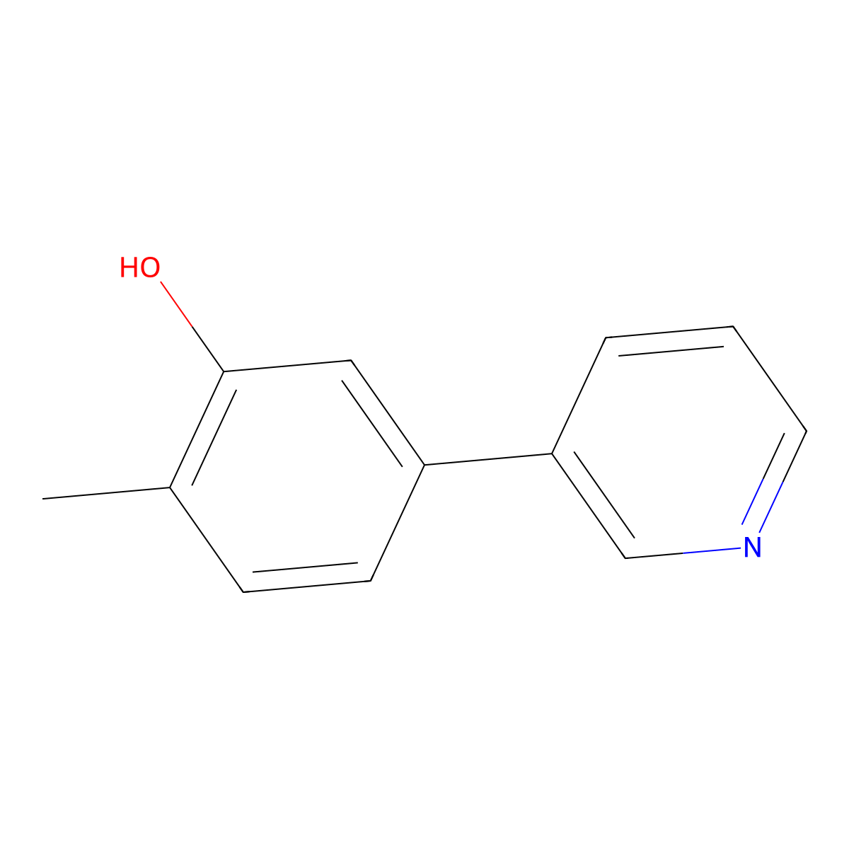 2-Methyl-5-(pyridin-3-yl)phenol molecular structure, CAS 1214377-81-7