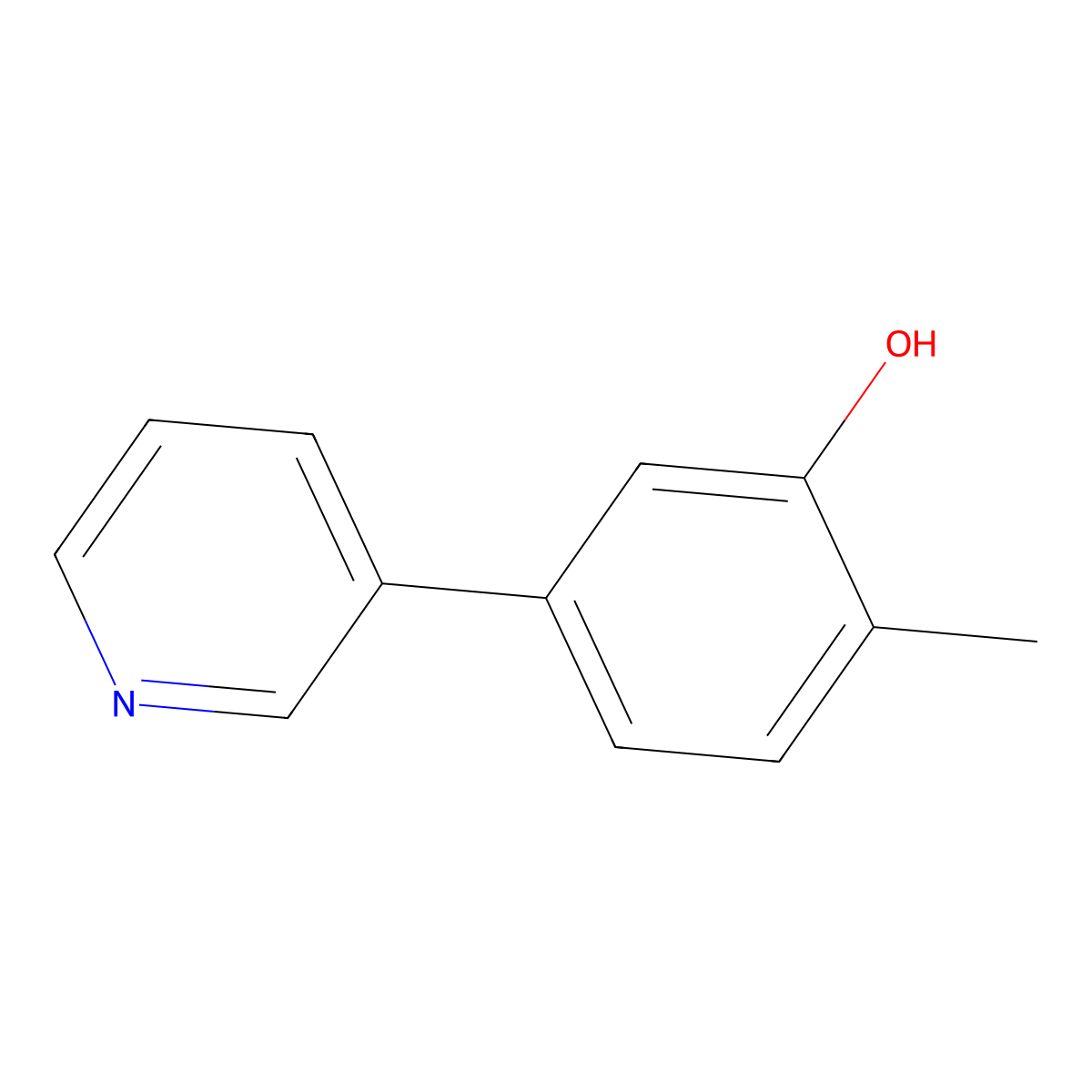 2-Methyl-5-(pyridin-3-yl)phenol molecular structure, CAS 1214377-81-7