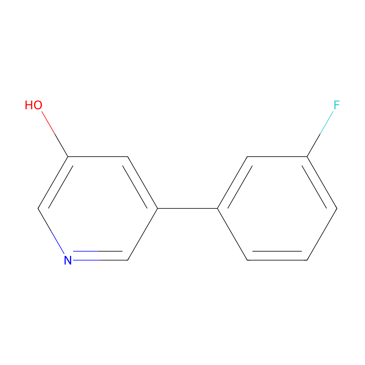 5-(3-Fluorophenyl)pyridin-3-ol molecular structure, CAS 1214377-86-2
