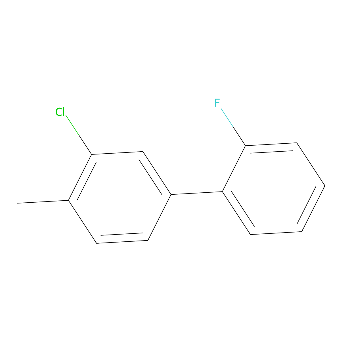 2-Chloro-4-(2-fluorophenyl)-1-methylbenzene molecular structure, CAS 1214378-09-2