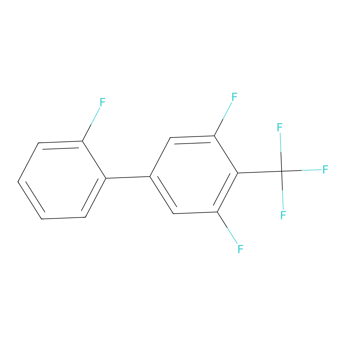 2,3',5'-Trifluoro-4'-(trifluoromethyl)biphenyl molecular structure, CAS 1214378-27-4
