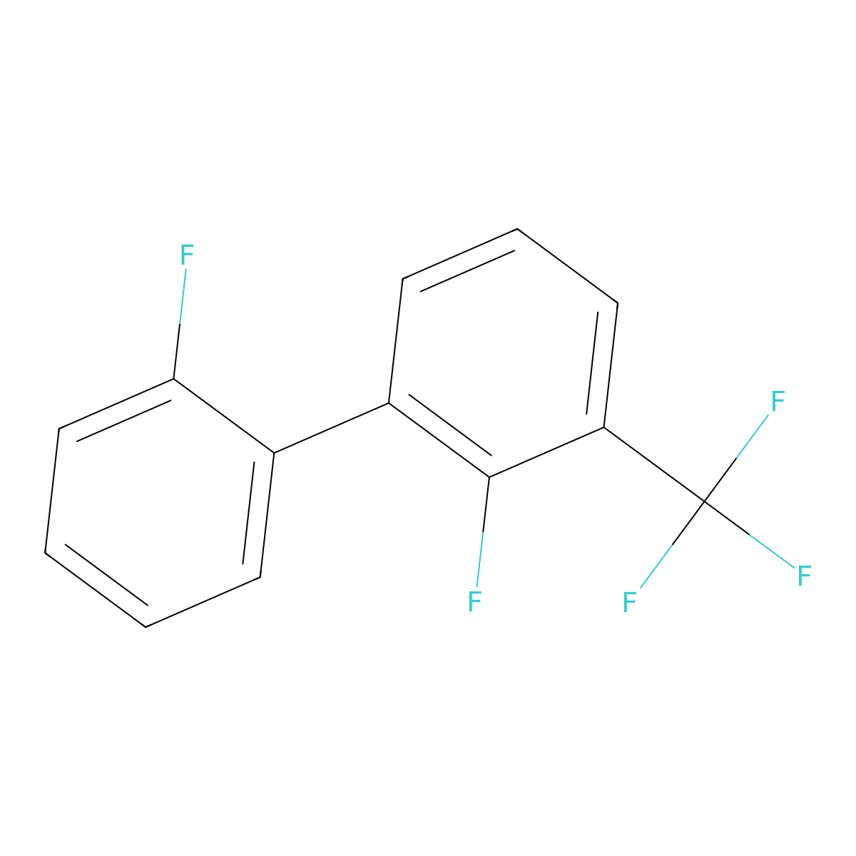 2-Fluoro-1-(2-fluorophenyl)-3-(trifluoromethyl)benzene molecular structure, CAS 1214378-33-2