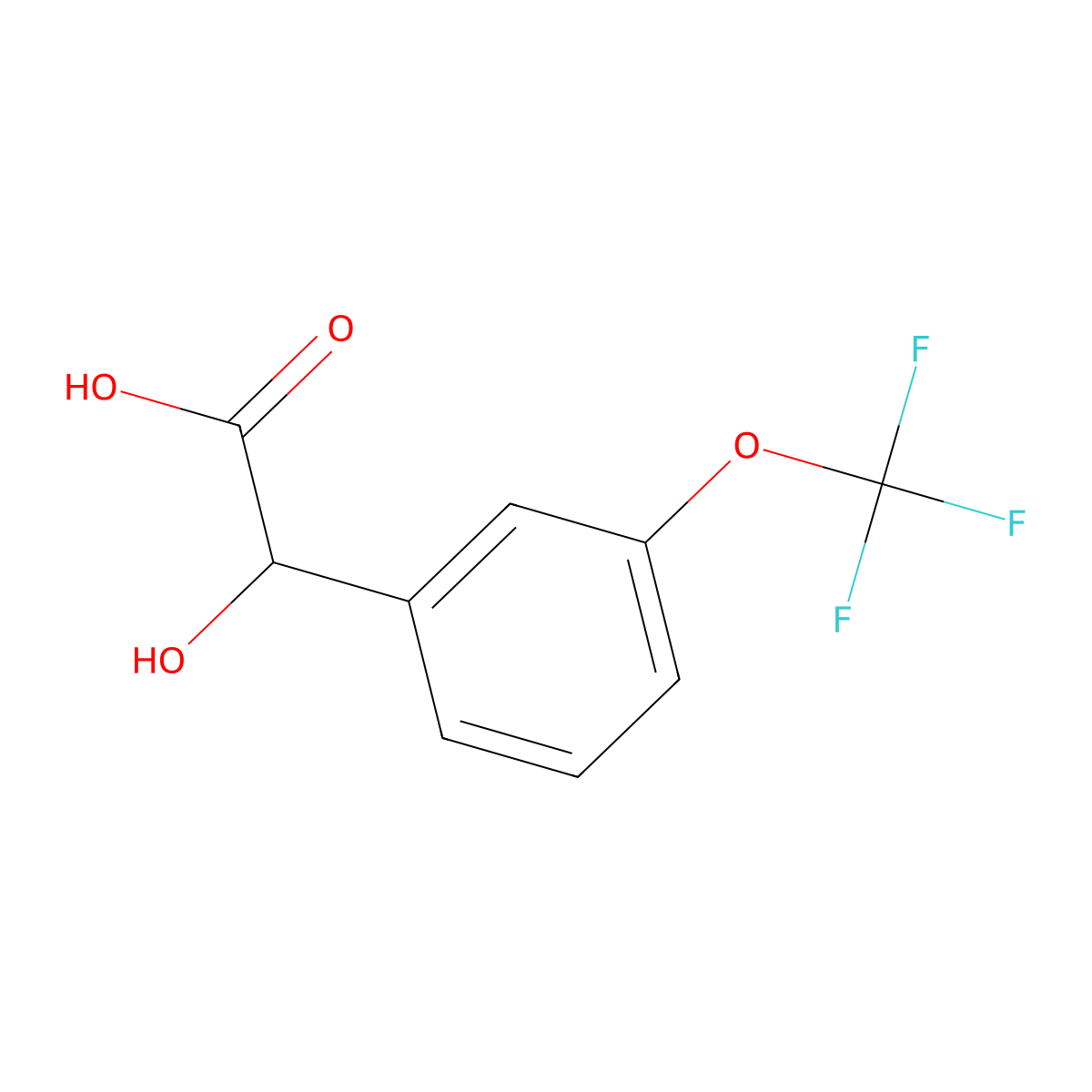 2-Hydroxy-2-[3-(trifluoromethoxy)phenyl]acetic acid molecular structure, CAS 1214378-55-8