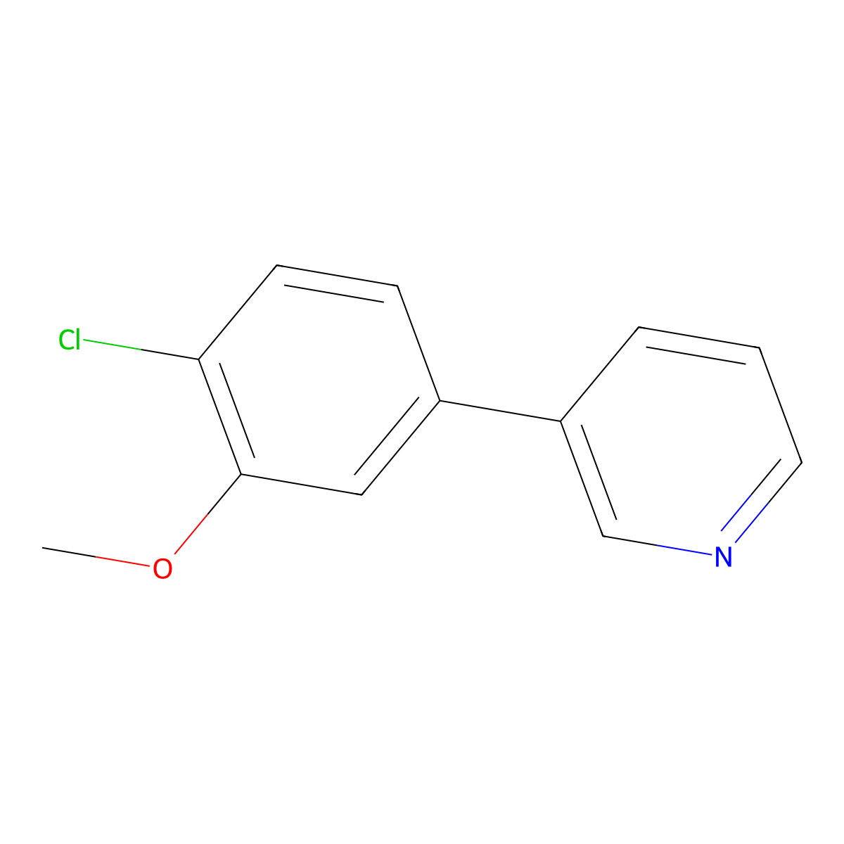 3-(4-Chloro-3-methoxyphenyl)pyridine molecular structure, CAS 1214378-56-9